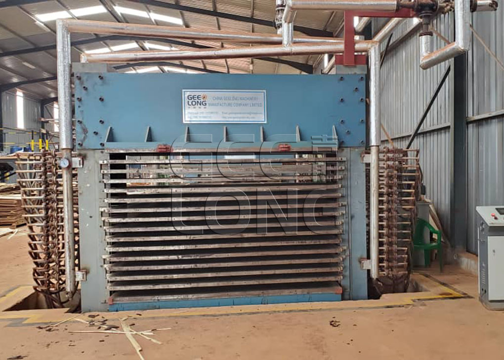 China GEELONG plywood machine at Africa